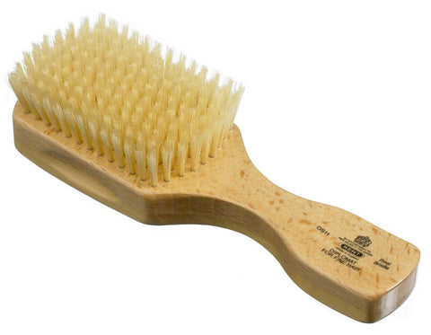 Kent Mens Finest Satinwood Soft Pure White Bristle Rectangular Club Brush (OS11)